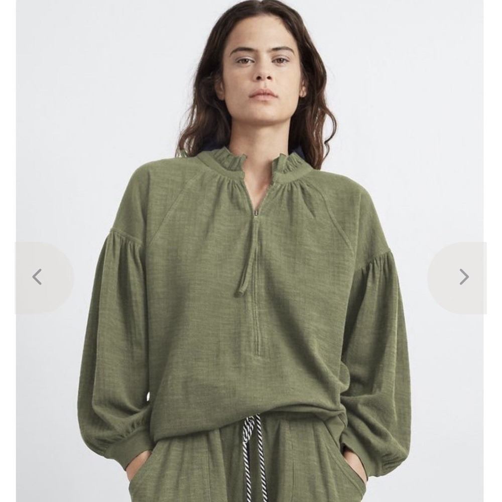 Apiece Apart Vera Sweat Pullover in Jade Green Small‎ S